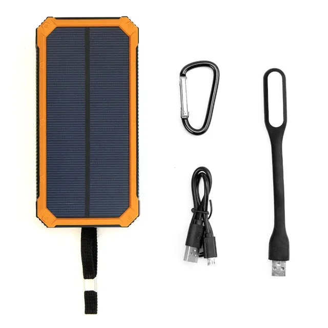 15000mAh Portable Solar Power Bank for iPhone Samsung Huawei Smartphone Xiaomi