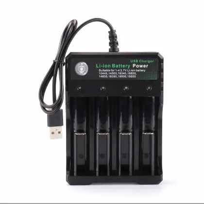 3.7V 18650 Charger Li-ion battery USB independent charging portable electronic cigarette 18350 16340 14500 battery charger