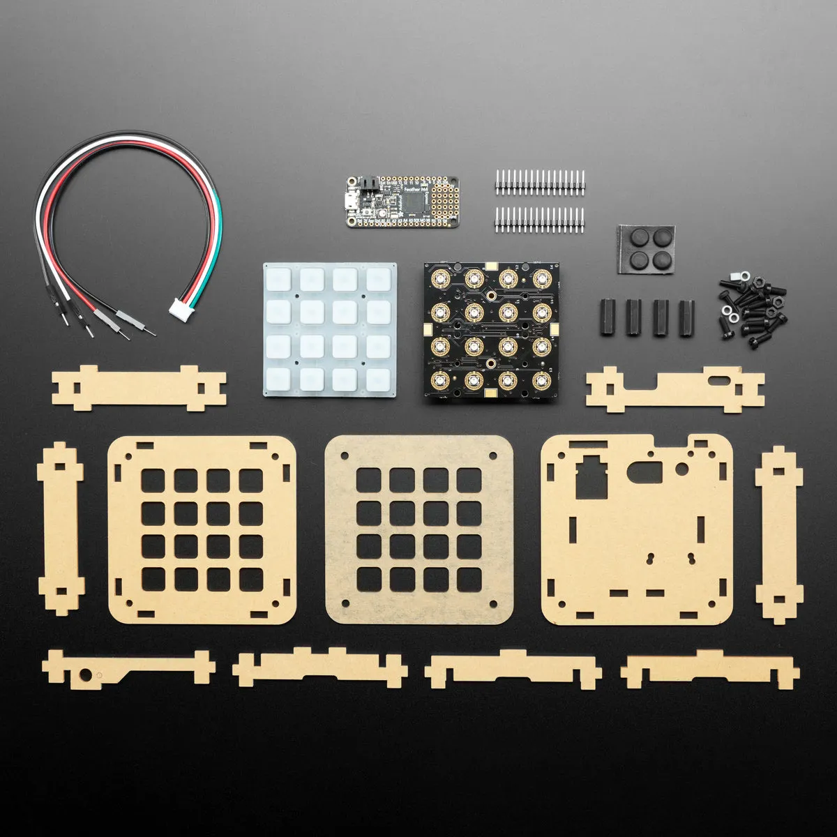 Adafruit 4x4 NeoTrellis Feather M4 Kit Pack