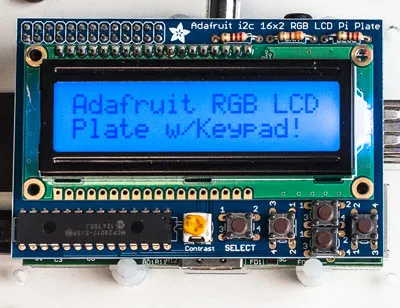 Adafruit RGB Positive 16x2 LCD Keypad Kit for Raspberry Pi