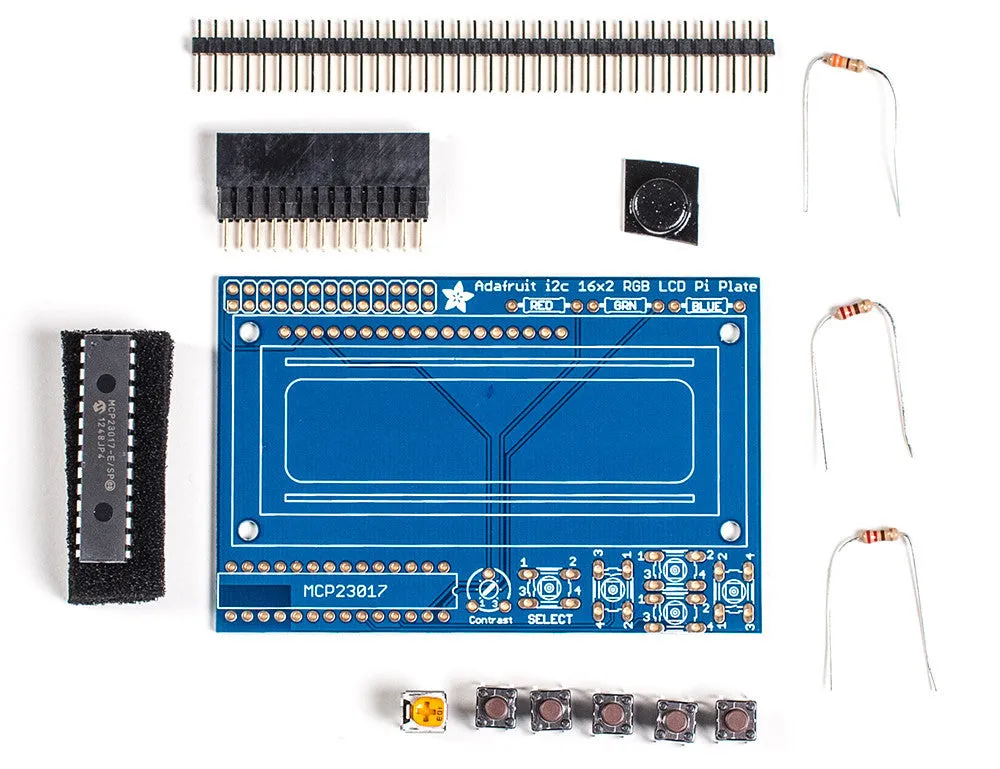 Adafruit RGB Positive 16x2 LCD Keypad Kit for Raspberry Pi