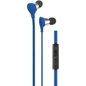 At&amp;amp;t Jive Noise-isolating Earbuds With Microphone &amp;amp; Volume Control (blue) (pack of 1 Ea)