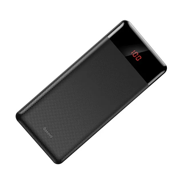 Baseus 10000mAh Power Bank For Xiaomi Samsung iPhone Huawei Powerbank Portable Mini Dual USB Charging External Battery Pack Bank