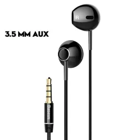 Baseus 6D Stereo In-ear Earphone Headphones Wired Control Bass Sound Earbuds for iPhone Xiaomi Huawei 3.5mm Type c Earphones