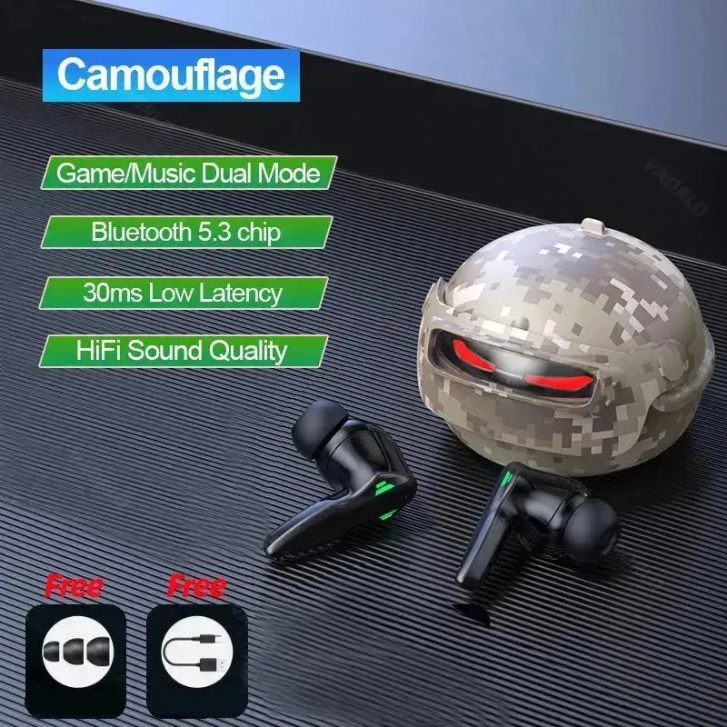 Battleground Helmet Camo TWS Gaming Earphones