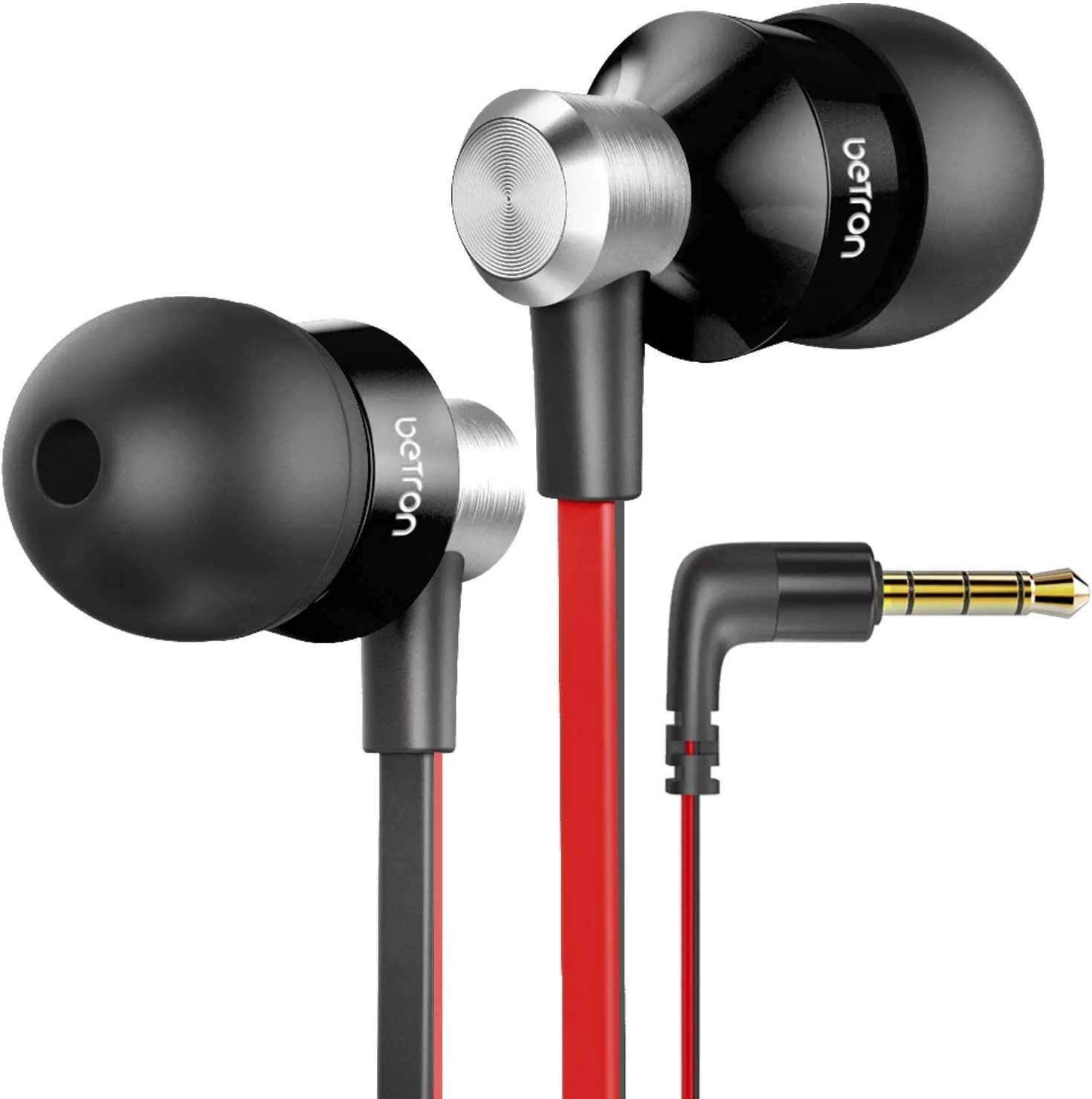 Betron DC950 Noise Isolating Earphone Powerful Bass Replaceable Earbuds iPhone Android Devices