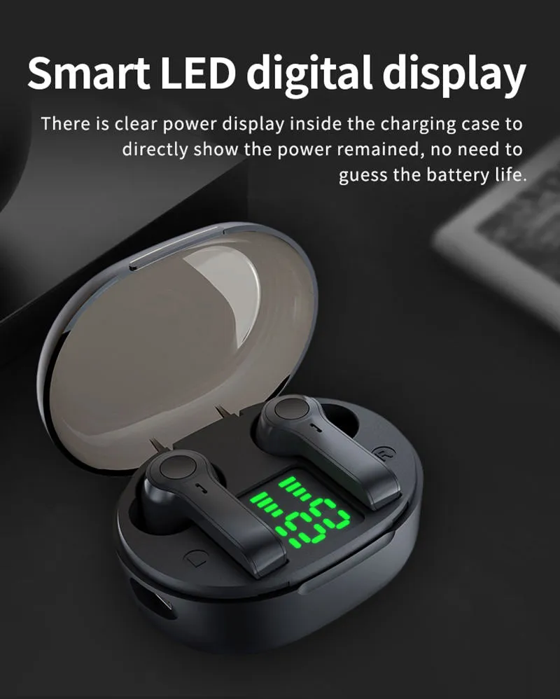 Bluedio D4 Touch Control BT 5.1 In Ear Portable Wireless Earphone with Charging Case