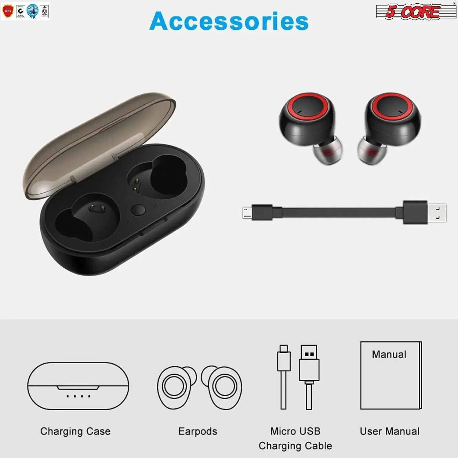 Bluetooth Headphones Wireless TWS Bluetooth Earpods