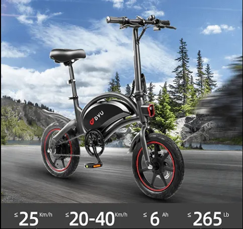 DYU D3F Upgraded Folding Electric Bike - US