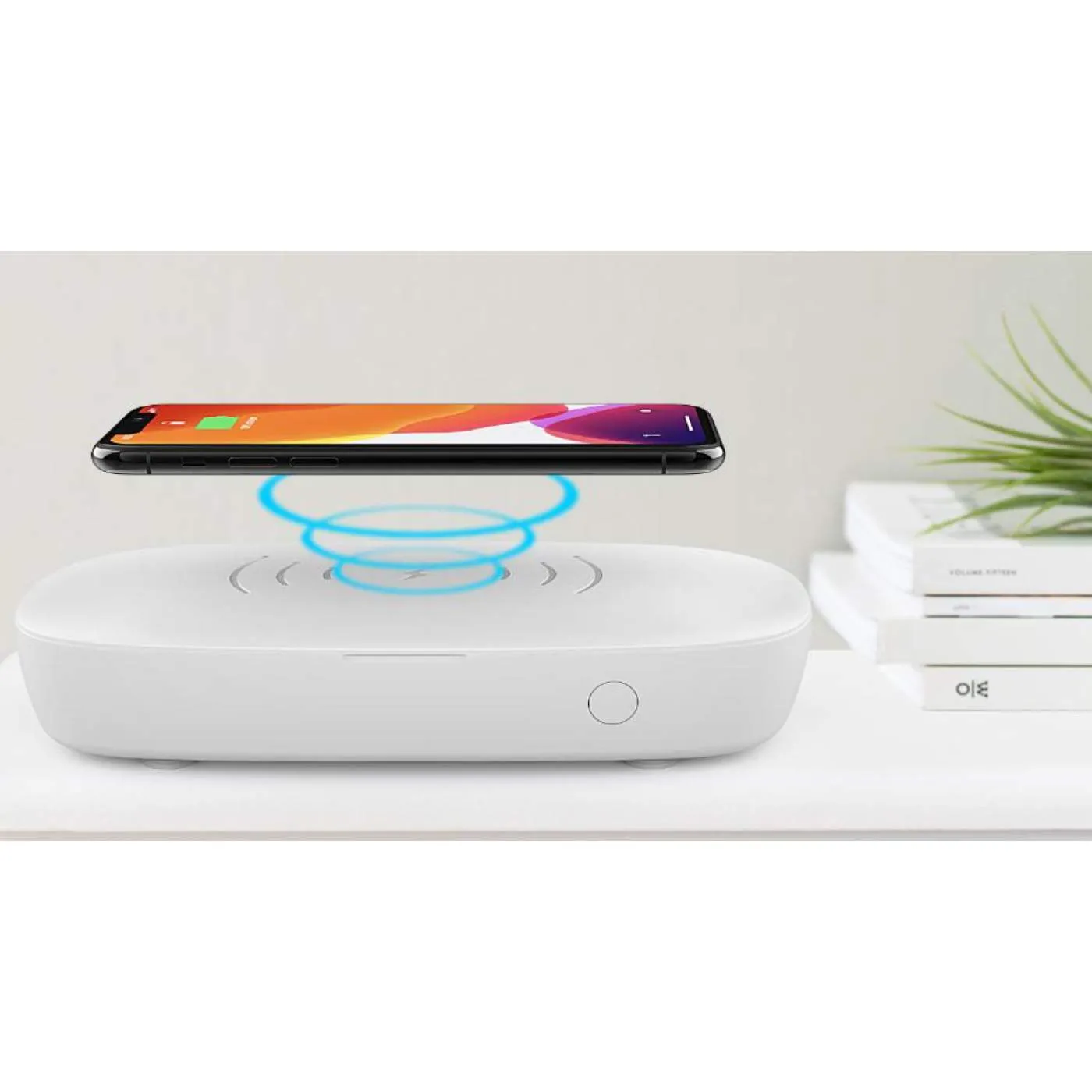 Fast 10 W Qi-Certified Wireless Charger for Mobile Phones, Storage Box