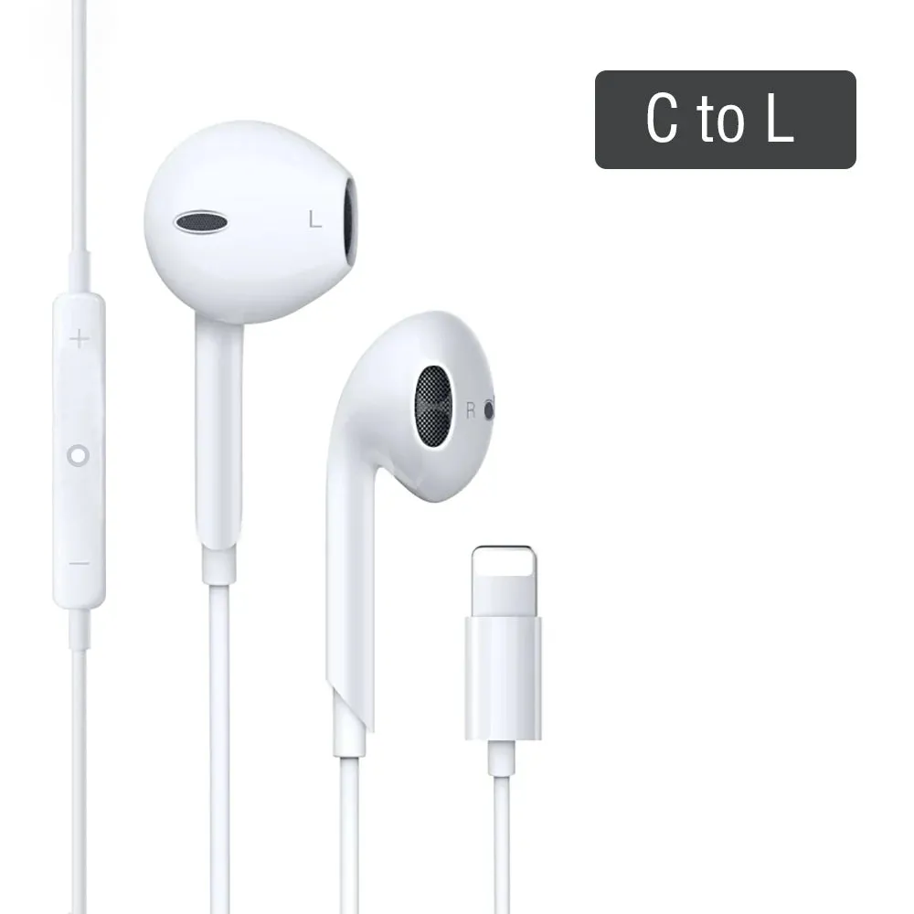 For Apple iPhone 15 14 13 Pro High-Fidelity Bluetooth Wired Headset Type-C 3.5mm Suitable For Samsung Xiaomi ipad Tablet