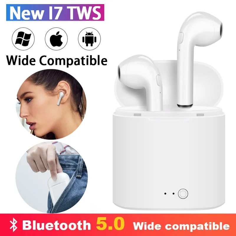 i7s Tws Wireless Headphones Bluetooth Earphones Air Earbuds Handsfree in ear Headset with Charging Box For iPhone huawei Xiaomi