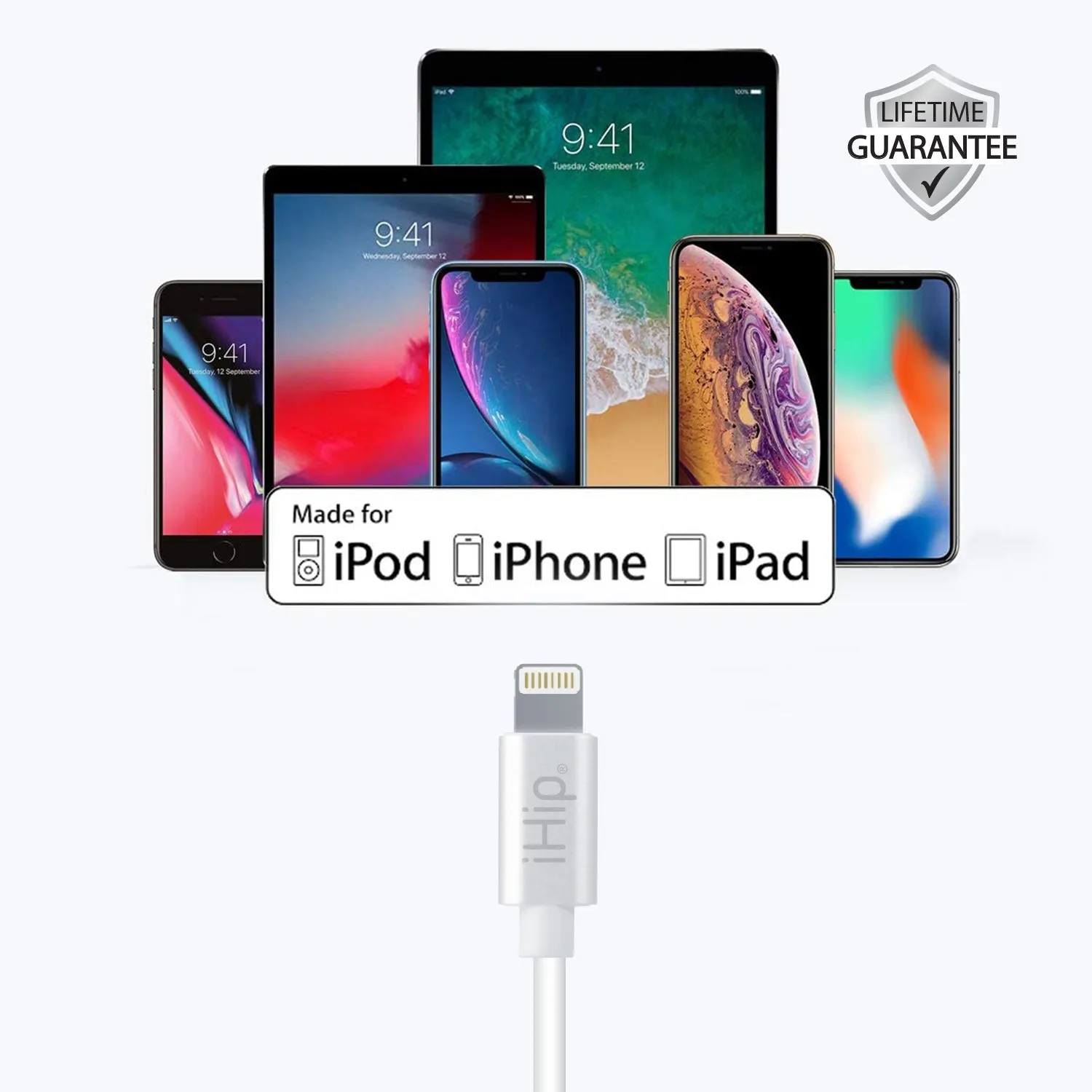 iHip 6ft Lightning Charging Cable for iPhone