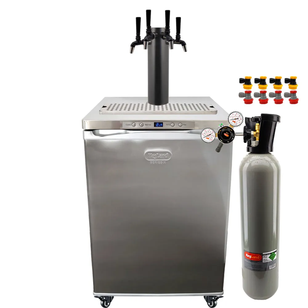 KegLand Black Punisher Kegerator Builder for Homebrewers