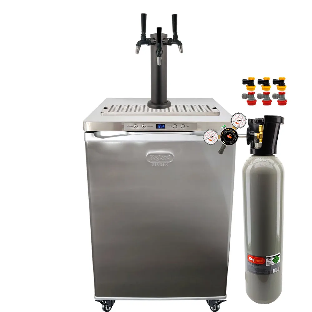 KegLand Black Punisher Kegerator Builder for Homebrewers