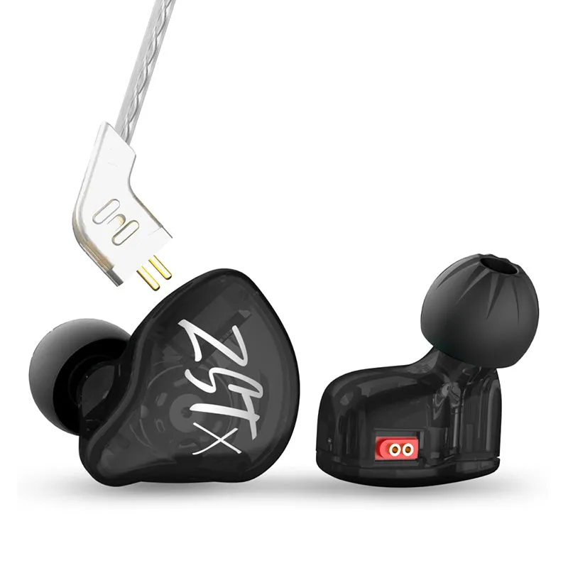 【KZ ZSTX】 1DD 1BA Hybrid Driver In-ear Earphone Wired Headset Gaming Headphone Earbuds Audio