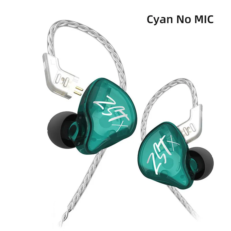 【KZ ZSTX】 1DD 1BA Hybrid Driver In-ear Earphone Wired Headset Gaming Headphone Earbuds Audio