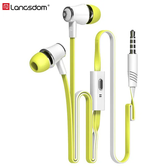 Langsdom Mijiaer JM21 In ear Earphones For Phone iPhone Huawei Xiaomi Headsets Wired Earphone Earbuds Earpiece fone de ouvido