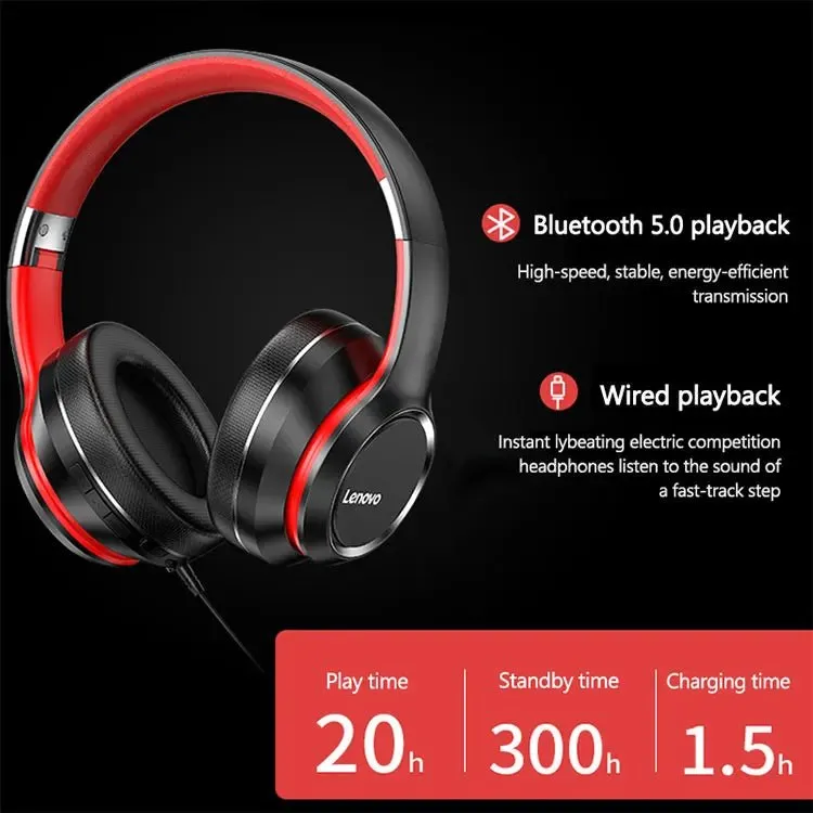 Lenovo HD200 Game speakerphones ear buds wireless gaming headset over-ear bluetooth headphones for mobile earphone with speaker