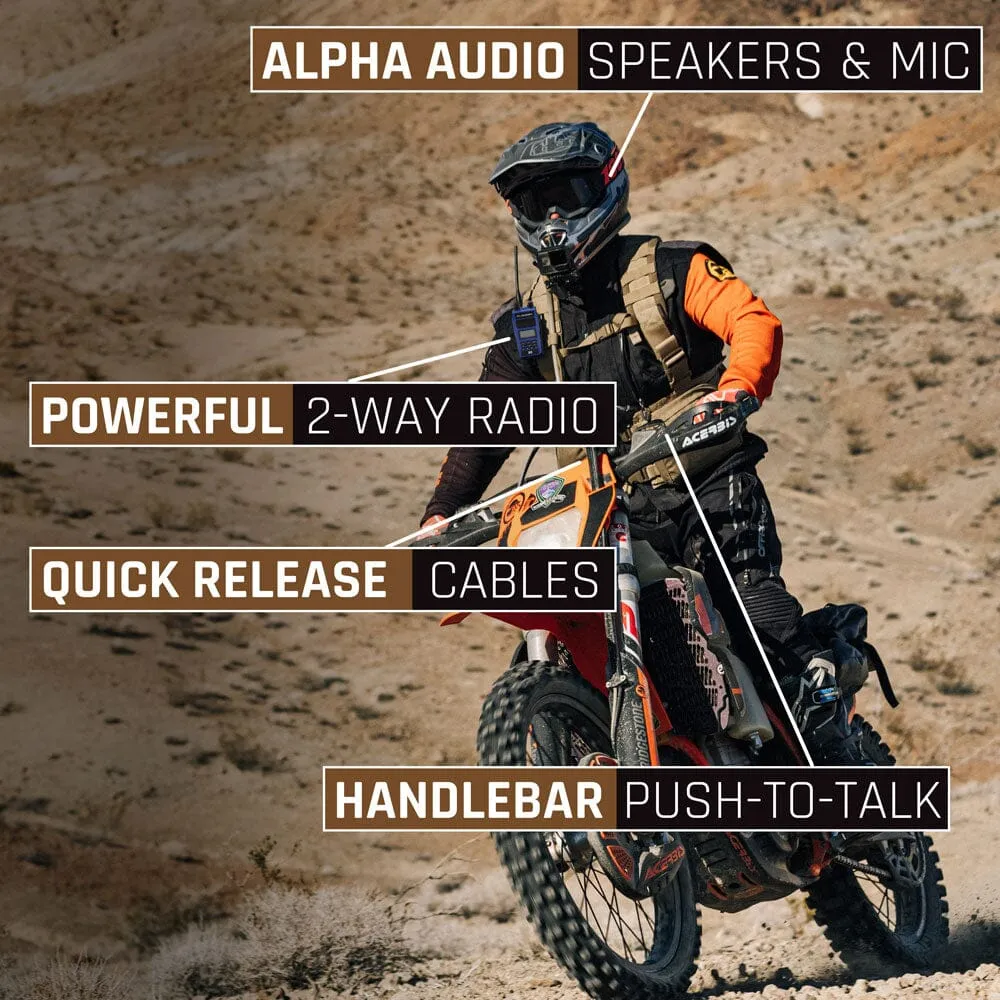 MOTO MAX Complete Motorcycle Communication Kit with Heavy-Duty OFFROAD Cables