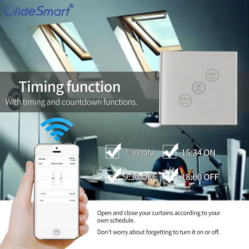 Olide Smart Window Opener DC 24V Single Chain, Remote/Phone APP/Alexa/Google Home Control