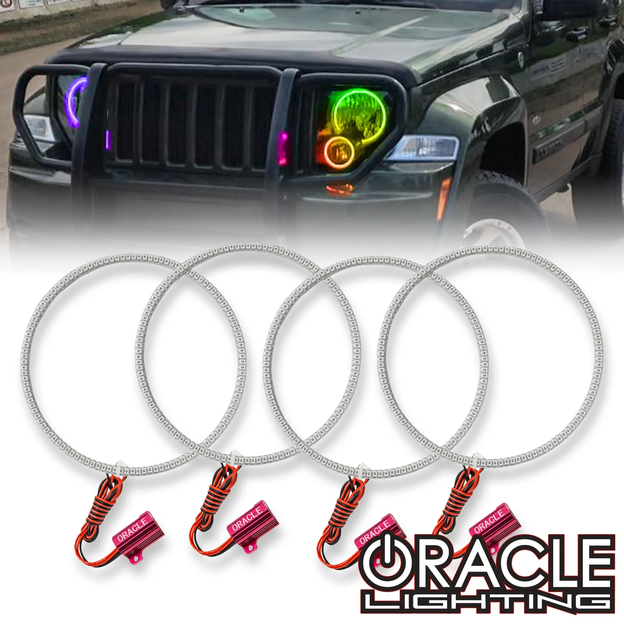 ORACLE Lighting 2008-2013 Jeep Liberty LED Headlight Halo Kit