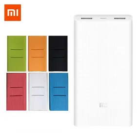 Original Xiaomi Power Bank 20000mAh 2C External Battery portable charging Dual USB QC3.0Mi 20000 mAh Powerbank charger for phone