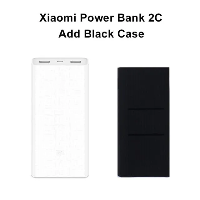 Original Xiaomi Power Bank 20000mAh 2C External Battery portable charging Dual USB QC3.0Mi 20000 mAh Powerbank charger for phone