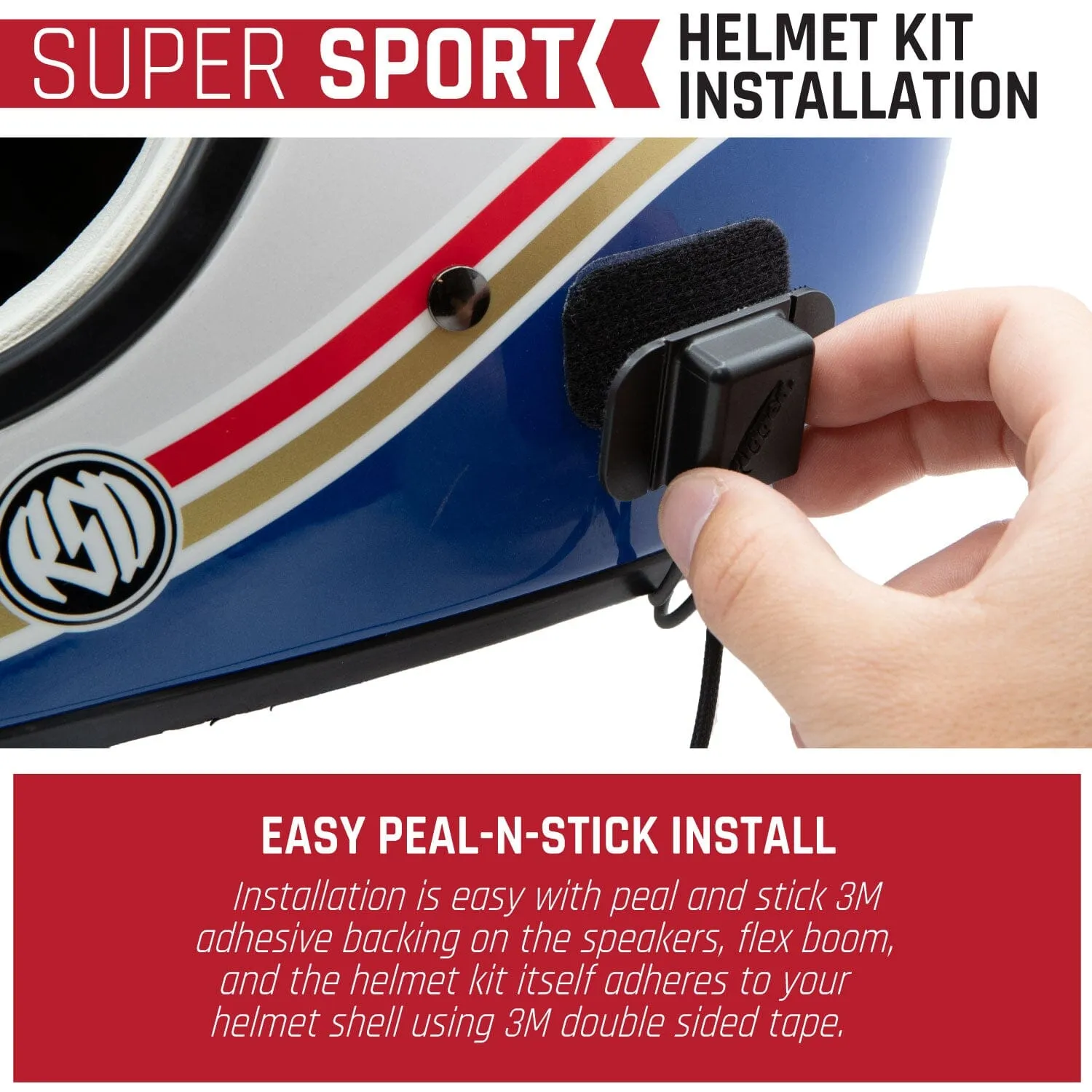 SUPER SPORT Complete Motorcycle Communication Kit with Lightweight SPORT Cables