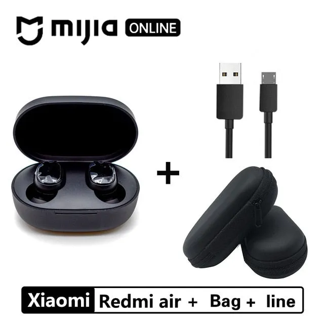 Xiaomi Redmi Airdots TWS Bluetooth 5.0  Earphone Stereo Wireless Active Noise Cancellation With Mic Handsfree Earbuds AI Control