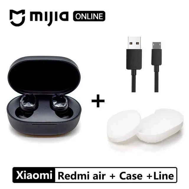 Xiaomi Redmi Airdots TWS Bluetooth 5.0  Earphone Stereo Wireless Active Noise Cancellation With Mic Handsfree Earbuds AI Control