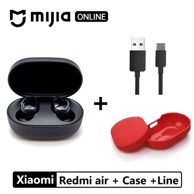 Xiaomi Redmi Airdots TWS Bluetooth 5.0  Earphone Stereo Wireless Active Noise Cancellation With Mic Handsfree Earbuds AI Control