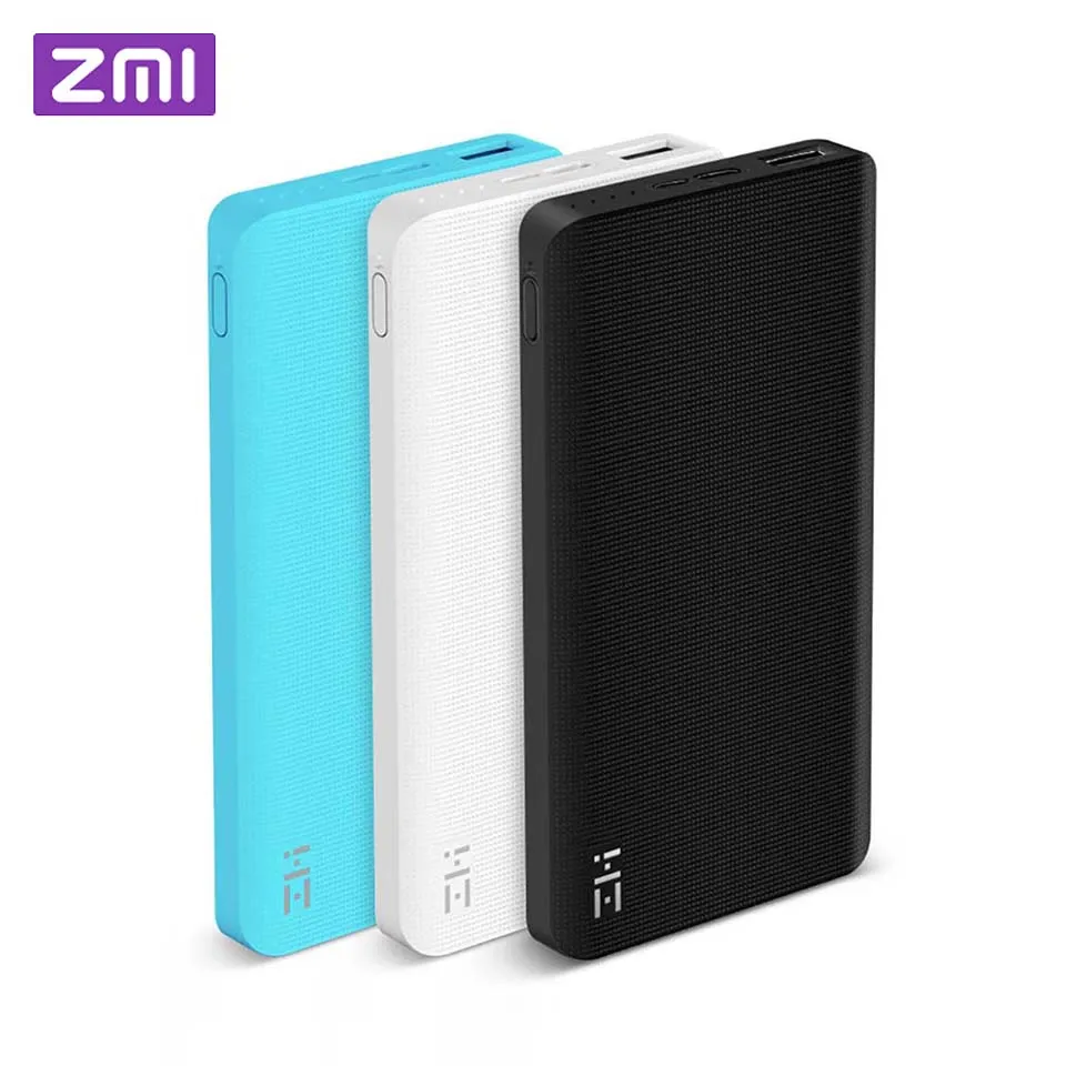 Xiaomi ZMI Power Bank 10000mAh Powerbank External Battery portable charging Quick Charge 2.0 Two-Way Fast Charge Pack for iPhone