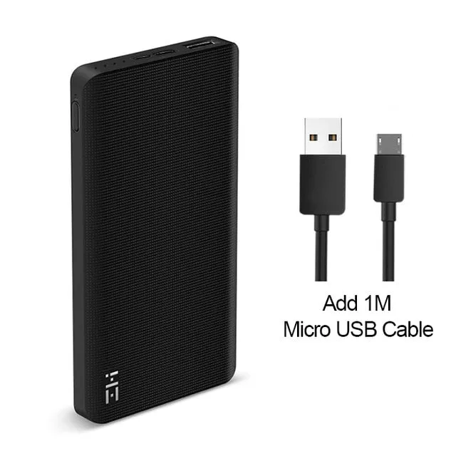 Xiaomi ZMI Power Bank 10000mAh Powerbank External Battery portable charging Quick Charge 2.0 Two-Way Fast Charge Pack for iPhone